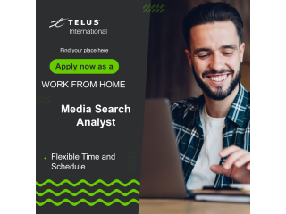 Work from home Media Search Analyst