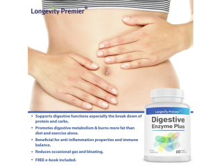 Longevity Premier Digestive Enzymes Plus Capsule, Well Mart, 03208727951